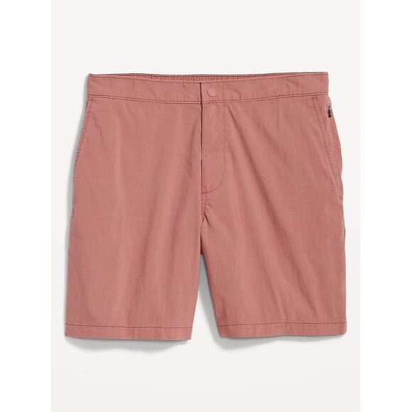 Old Navy Slim Built-In Flex Tech Jogger Shorts Mens M Dusty Red Stretch NEW - Picture 3 of 12